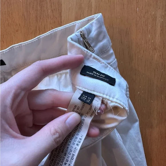 NWT - Massimo Dutti Pants in Cream - Picture 4 of 10